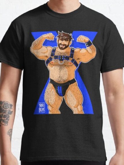 Sexy Gym Bear Print Short Sleeve T-Shirt