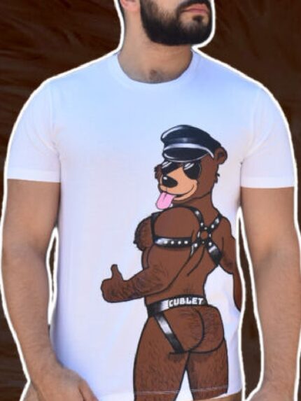 Sexy Bear Print Short Sleeve T-Shirt