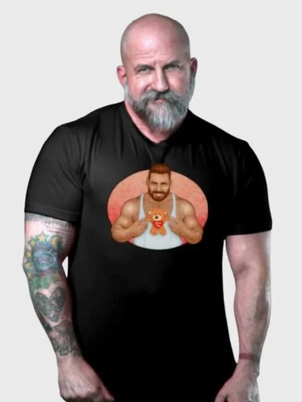 Chic Gay Bear Print Short Sleeve T-shirt
