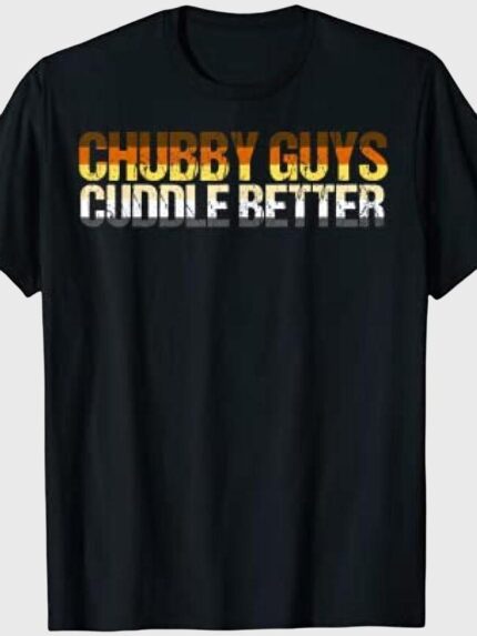 CHUBBY GUYS Print Short Sleeve T-shirt