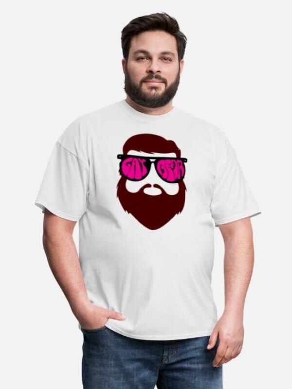 Gay Bear Glasses Print Short Sleeve T-Shirt