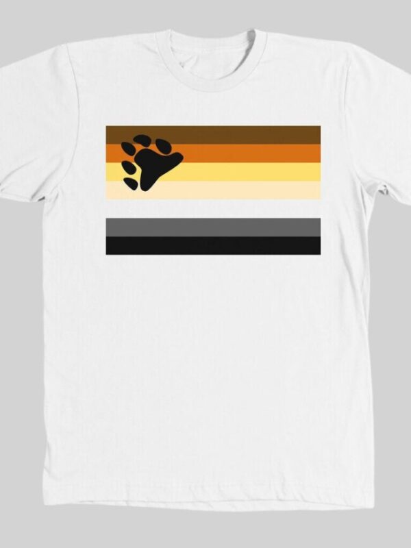 Bear Paw Stripe Print Short Sleeve T-Shirt