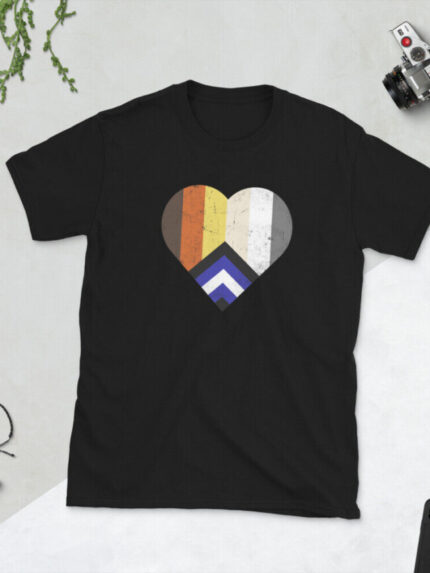 Color Block Heart Print Short Sleeve T-Shirt