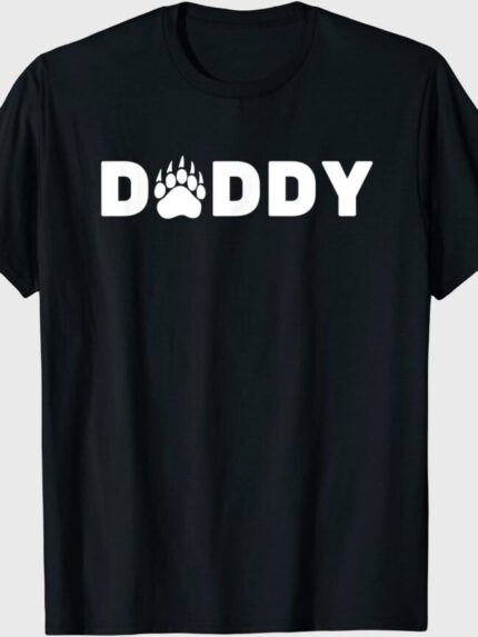 Daddy Bear Paw Print Short Sleeve T-Shirt