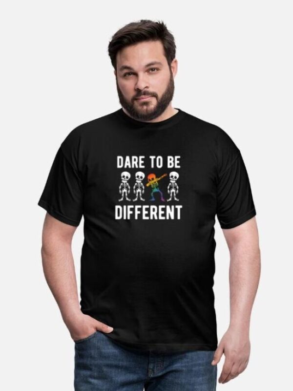 DARE TO BE DIFFERENT Print Short Sleeve T-Shirt