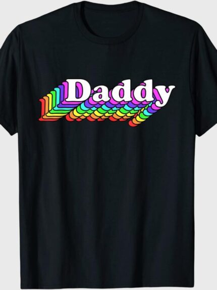 Rainbow Daddy Print Short Sleeve T-Shirt