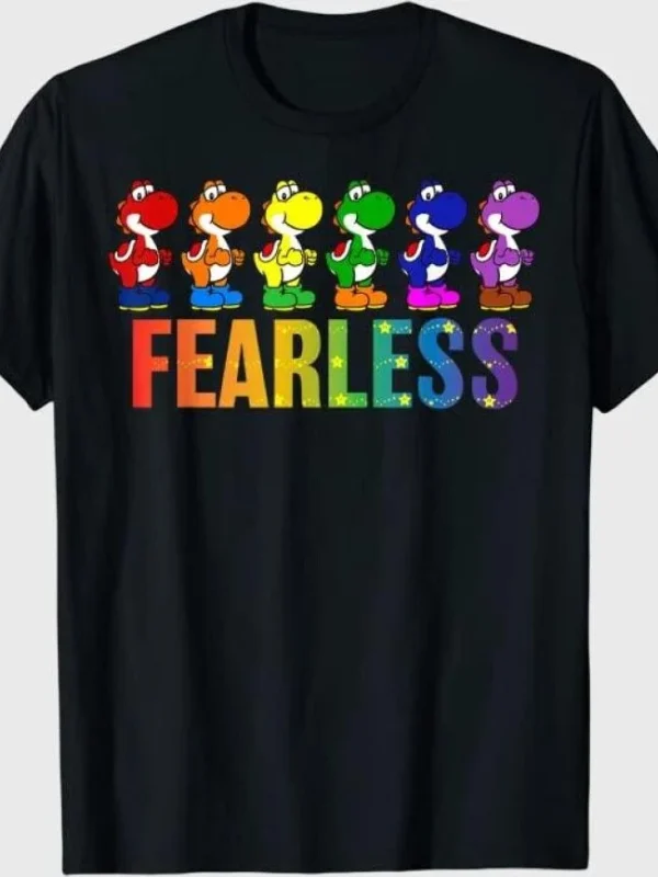 Rainbow FEARLESS Print T-Shirt