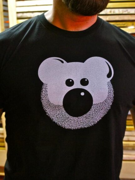 Beardy Bear Print Short Sleeve T-Shirt